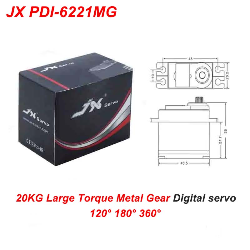 JX PDI-6221MG 20 كجم عزم دوران - مراجعة Rc Helicopter Large وسعره